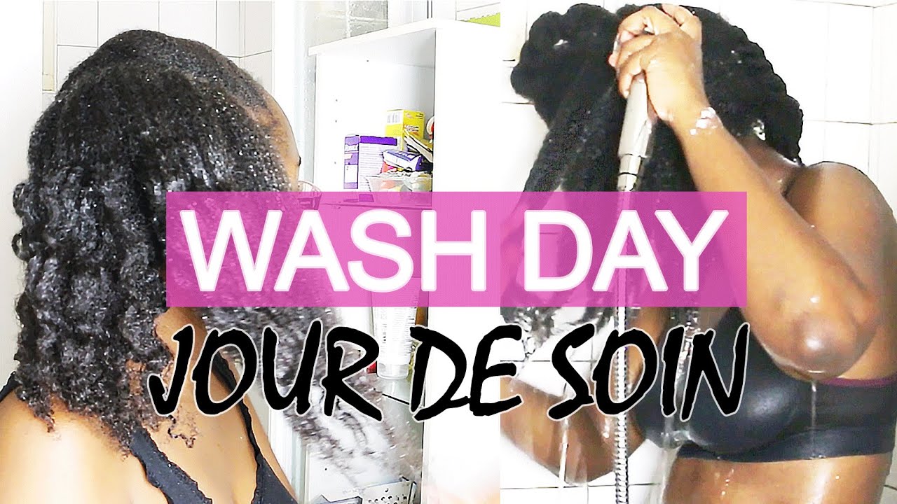 WASH DAY - COMMENT FAIRE UN SOIN SUR CHEVEUX CREPUS A LA MAISON