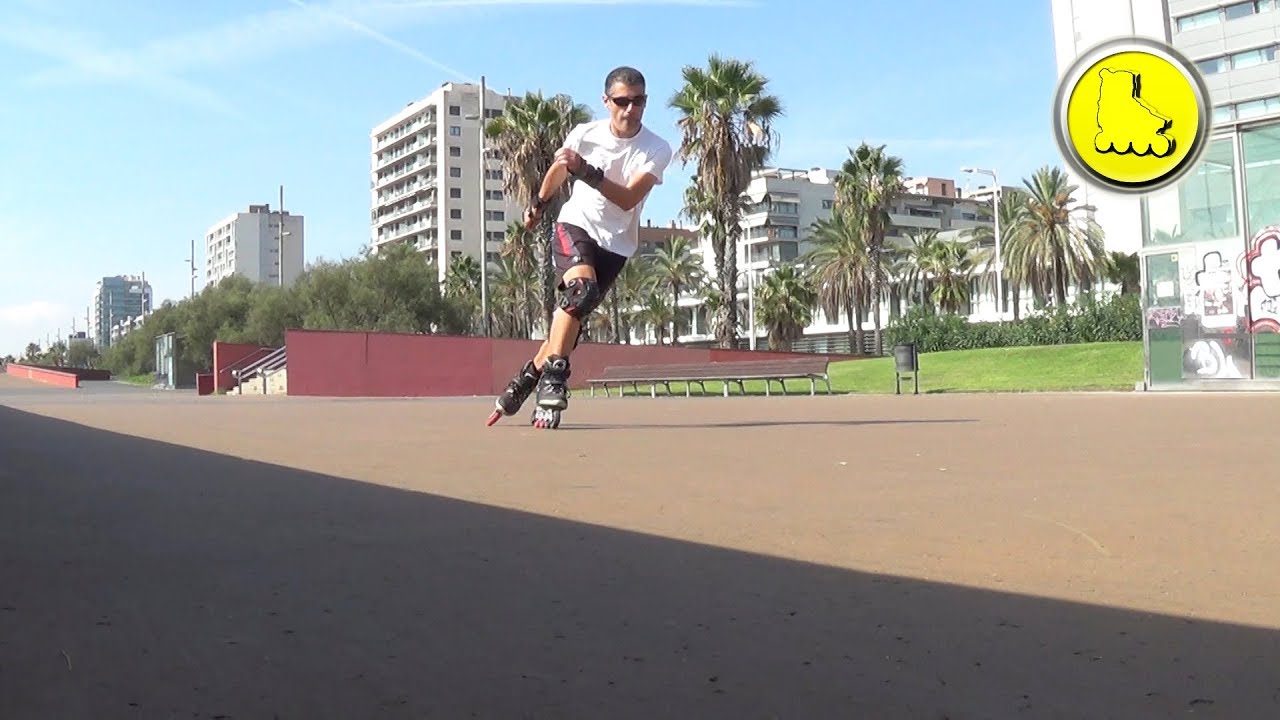 Aprender a patinar. Giro impulsado con paso cruzado