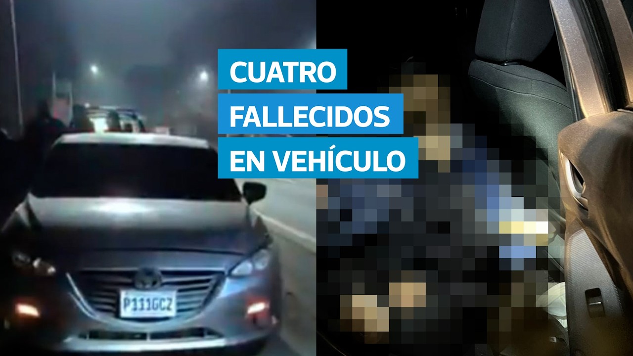 Hallan cuatro personas fallecidas dentro de vehículo en la ruta al Pacífico, Villa Nueva