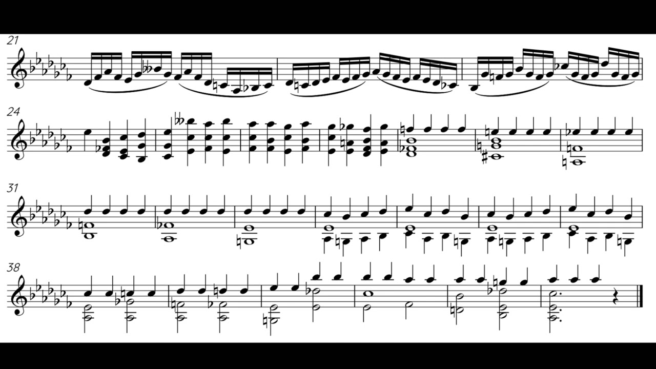 Prelude #18 in Ab minor for Solo Violin by Campagnoli - Score Video