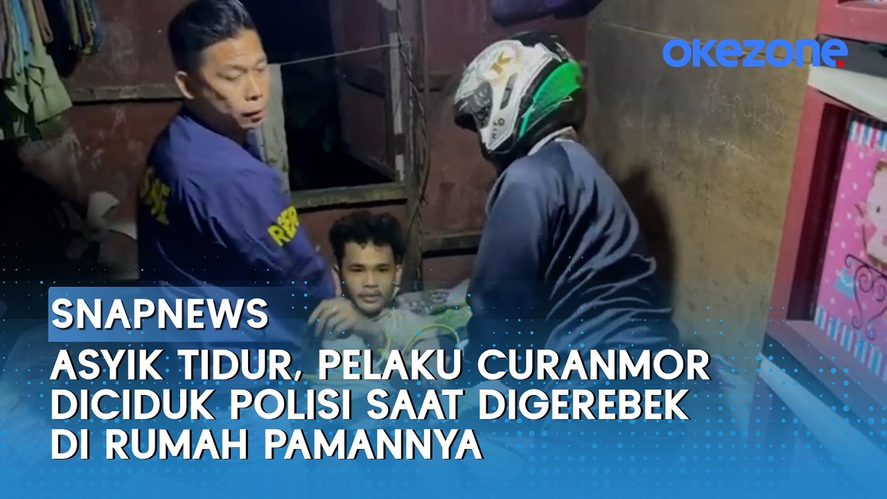 Asyik Tidur, Pelaku Curanmor Diciduk Polisi Saat Digerebek di Rumah Pamannya |  Snapnews