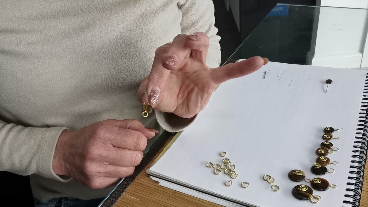 Mounting Disc Shaped Beads on Hand-made Jump-rings Using Simple Techniques. @clairesjewellery1434