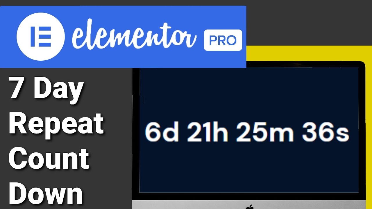 Как добавить 7-дневный таймер обратного отсчета в Elementor и WordPress