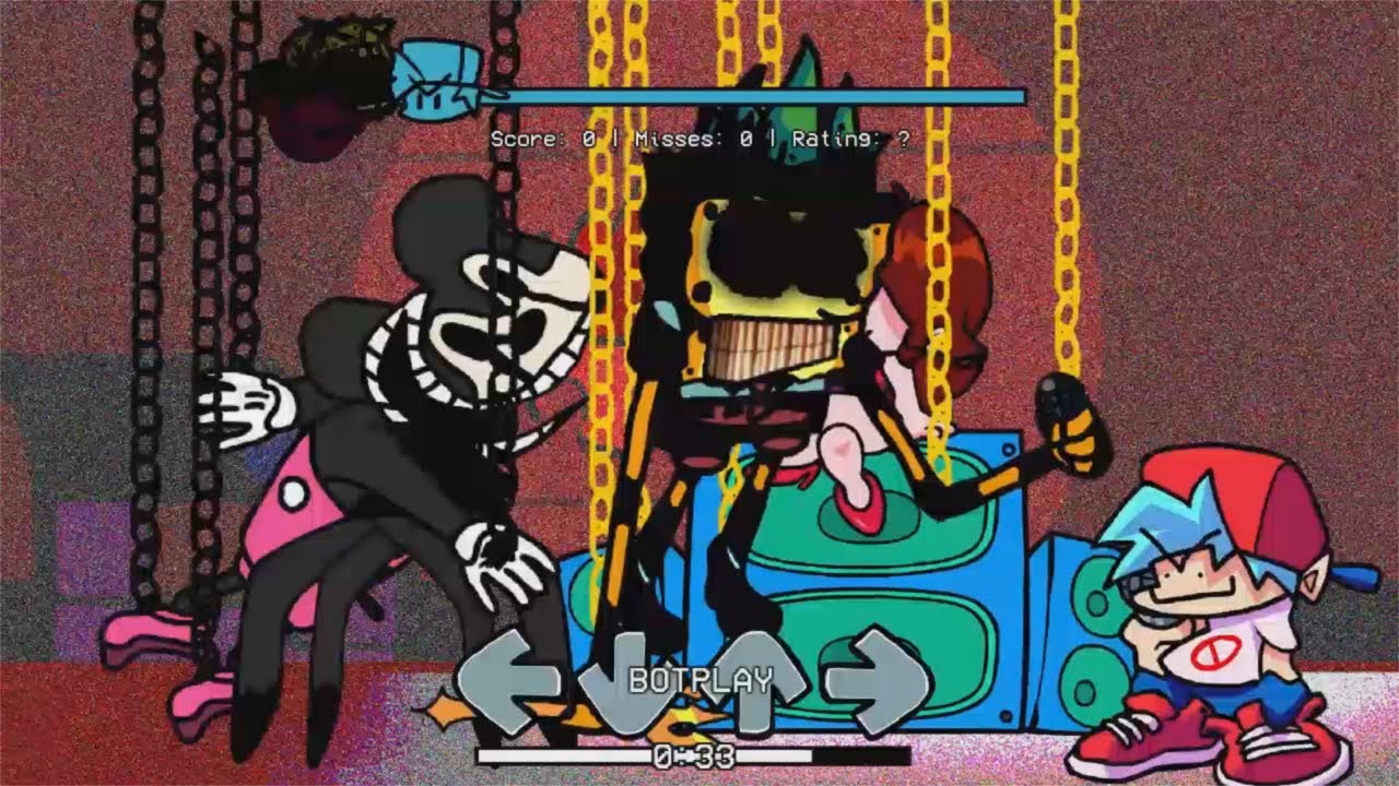 FNF Spong VS Friggin Mickey (Universes Meet)