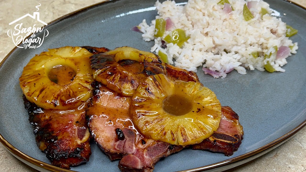 CHULETAS AHUMADAS con PIÑA | La RECETA del ARROZ TE ENCANTARÁ