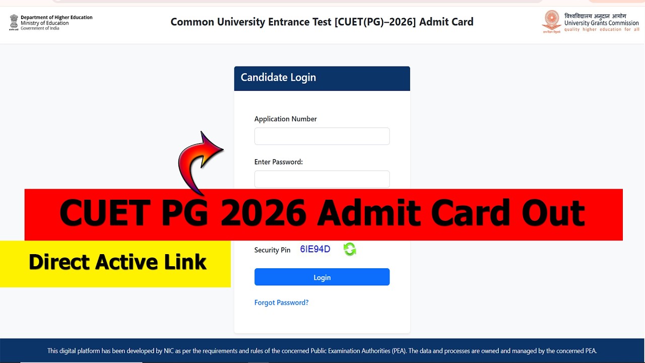 CUET PG 2026 Admit Card Out 🔥| How to Download | Step By Step