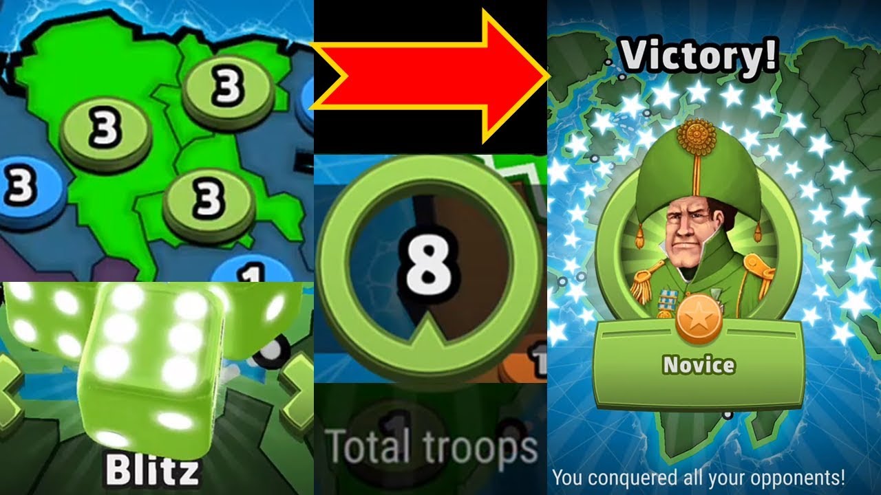 RISK Global Domination Mobile Game! EPIC COMEBACK from 8 troops!