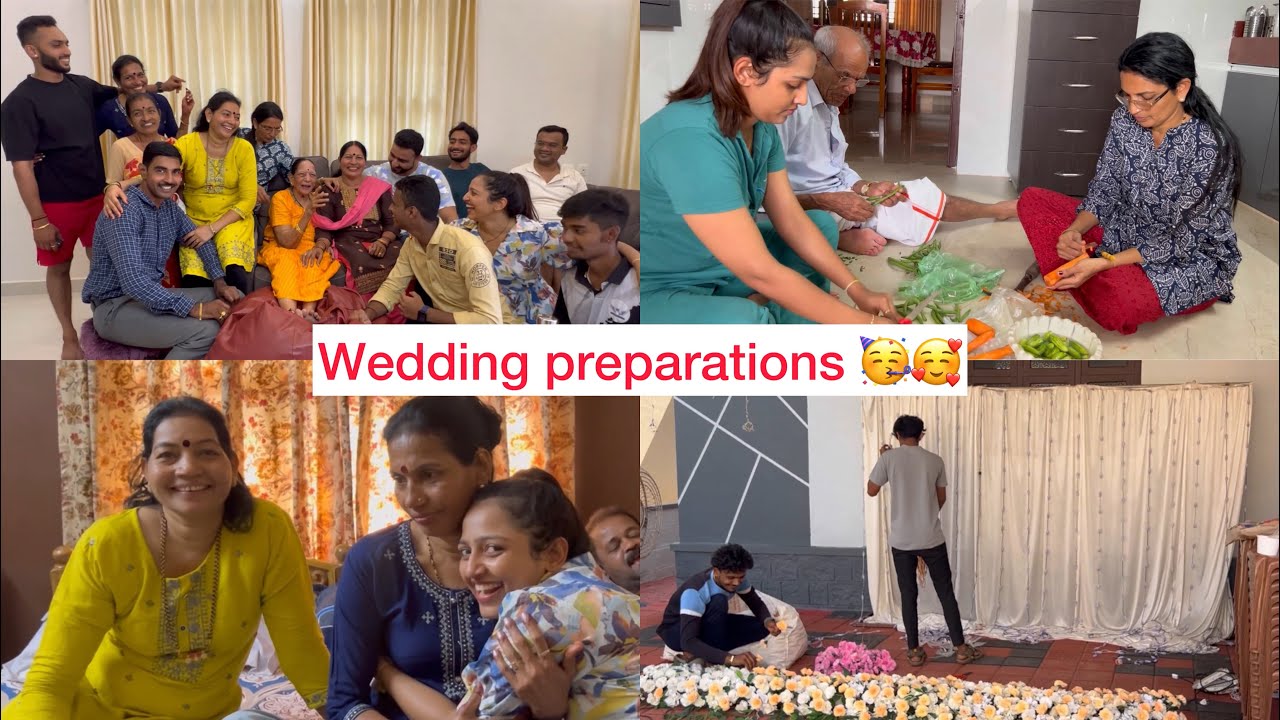 ಮದುವೆ ಮನೆಗೆ ಯಾರೆಲ್ಲ ಬಂದಿದ್ದಾರೆ⁉️ ಮನೆಯಲ್ಲಿ ಮಾಡಿದ 100 ಇಡ್ಲಿ 😲 Wedding Preparations 🤩