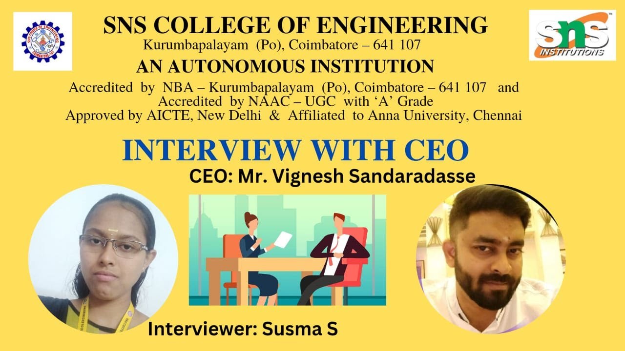 INTERVIEW WITH CEO | SUSMA S | SNS INSTITUTIONS
