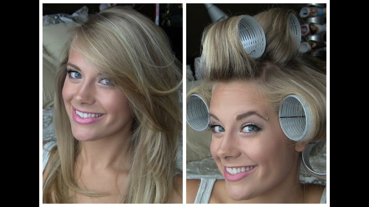 Voluminous Hair with Velcro Rollers