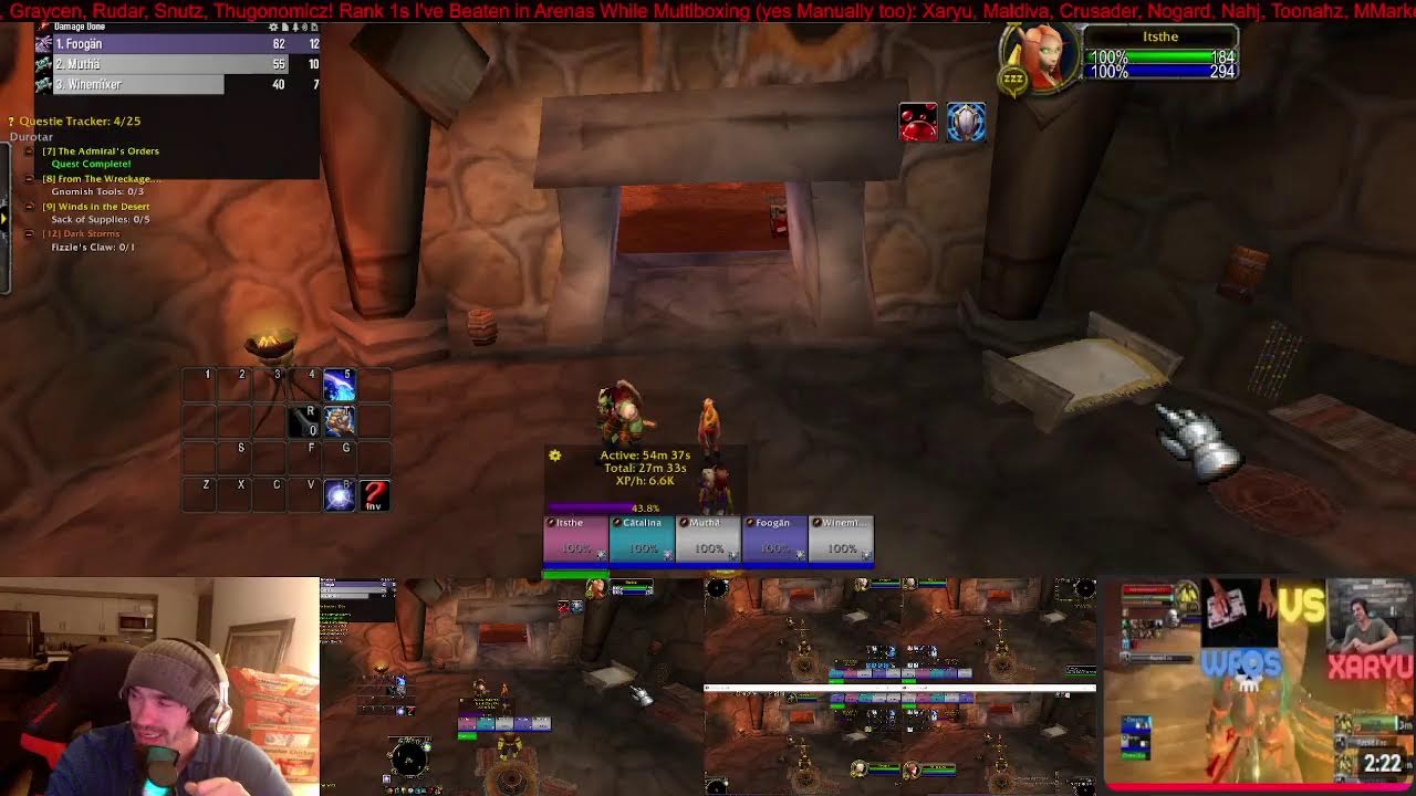 Rank 1 Manual Multiboxer Leveling/Dungeons (5) | TBC!