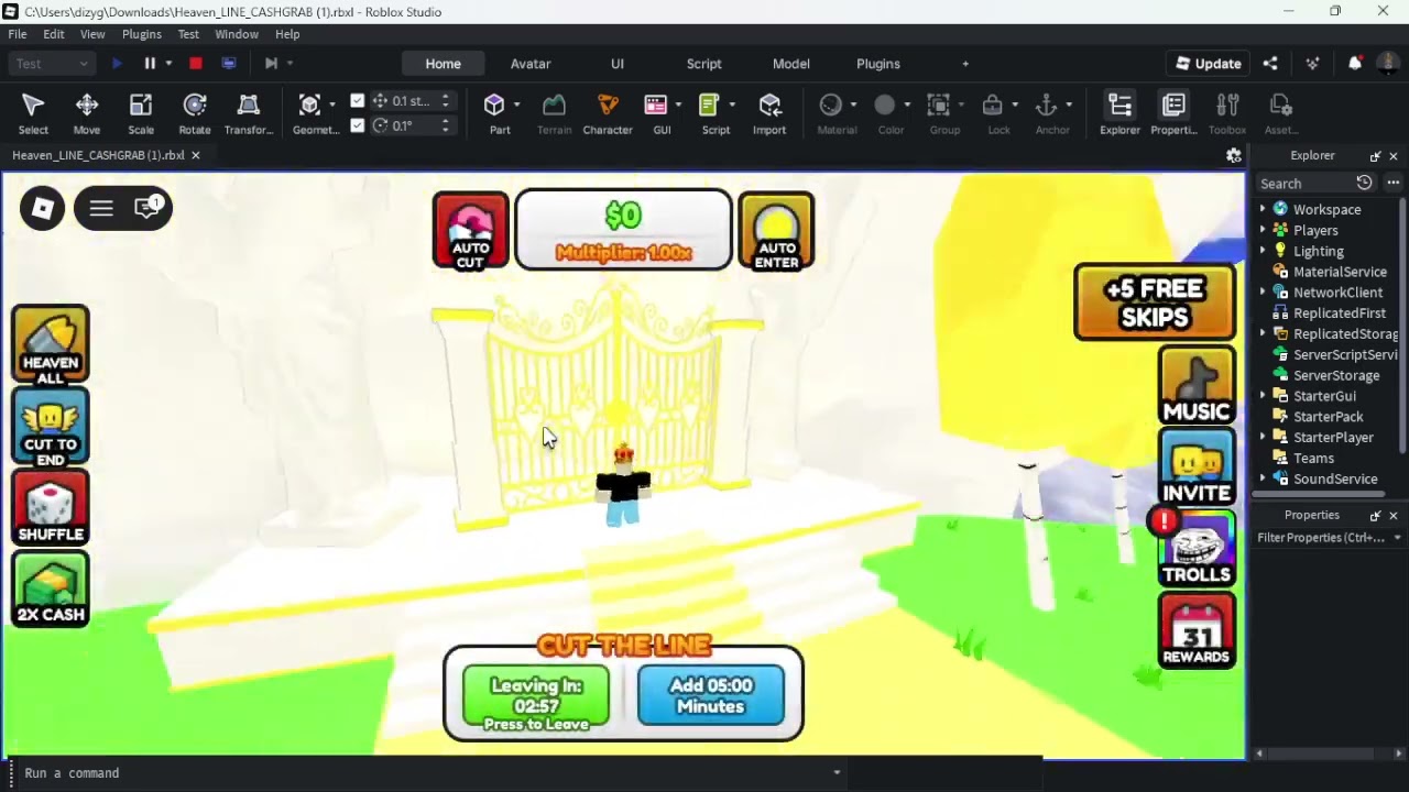 Heaven Line Cashgrab fully scripted! free