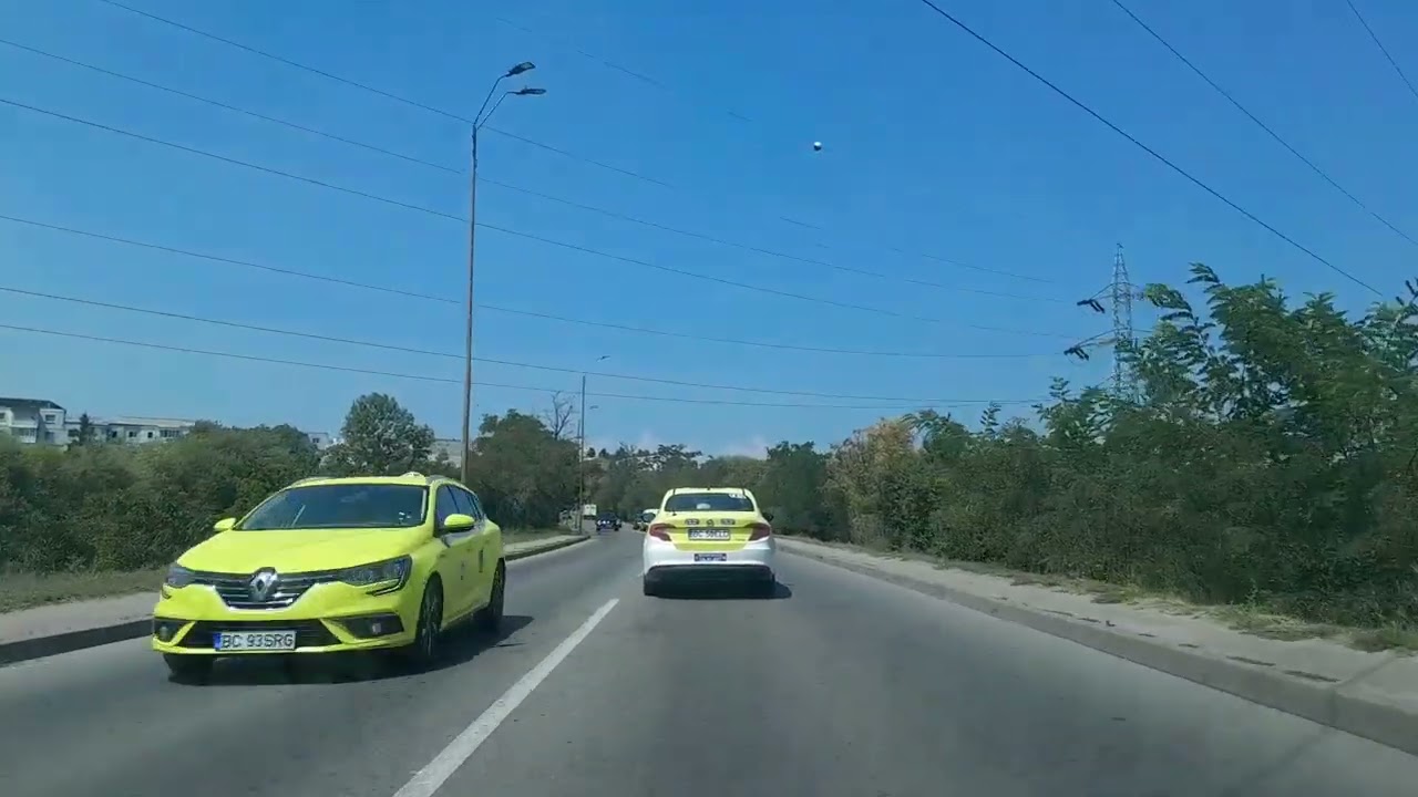 Romania  Bacau  Trafic rutier  la  40 grade