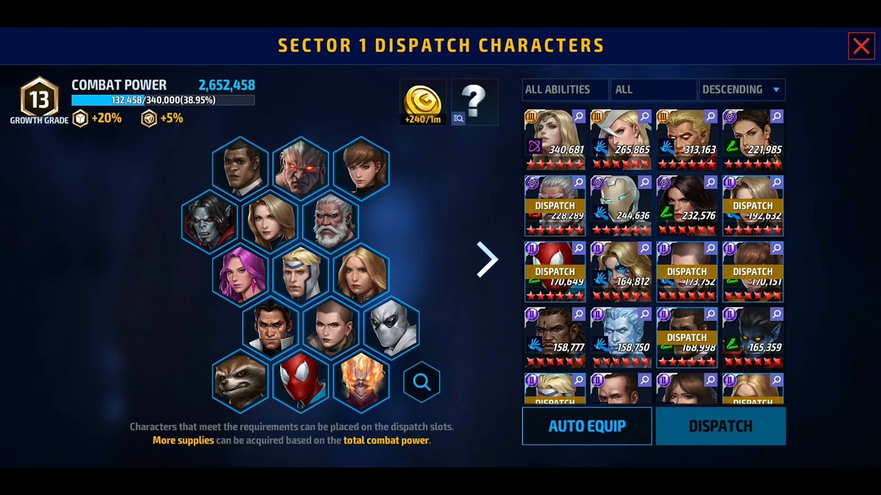 Passive dispatch rewards for Dispatch Level 49