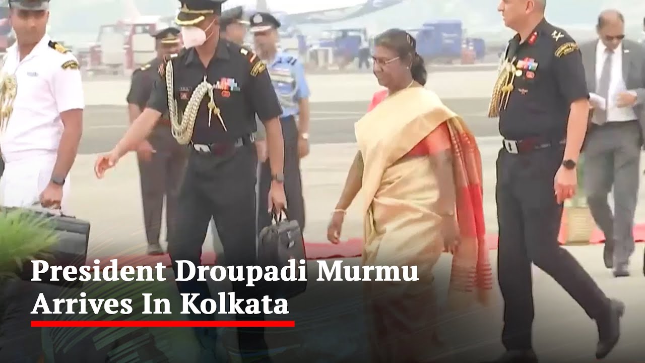 President Droupadi Murmu Arrives In Kolkata On 2-Day West Bengal Visit