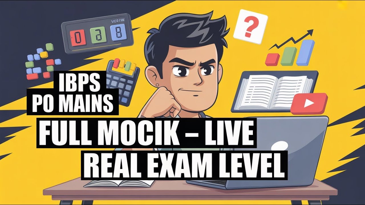 IBPS PO MAINS Full Mock 🔴 LIVE | Real Exam Level | Beginners Must Watch 📚🔥