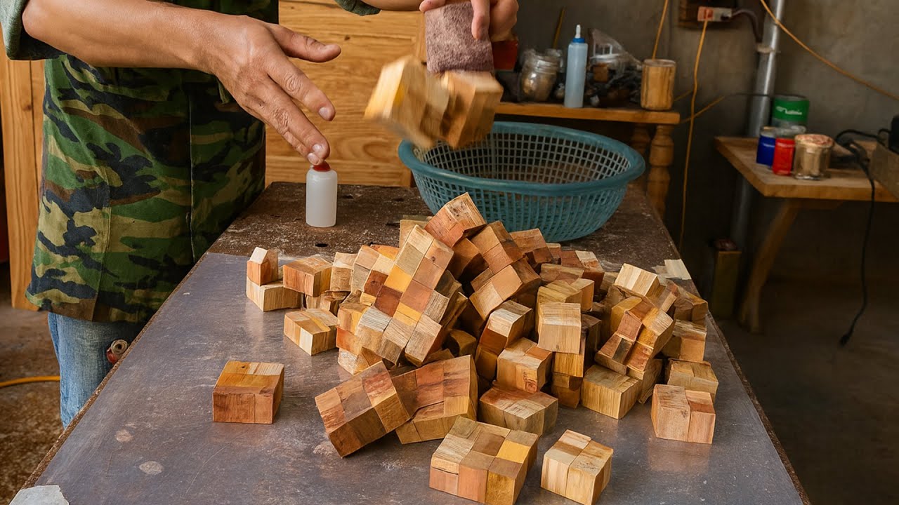 The Genius Carpenter Recycled A Pile Of Scrap Wood Into 2 Swivel Chairs With His Skillful Hands