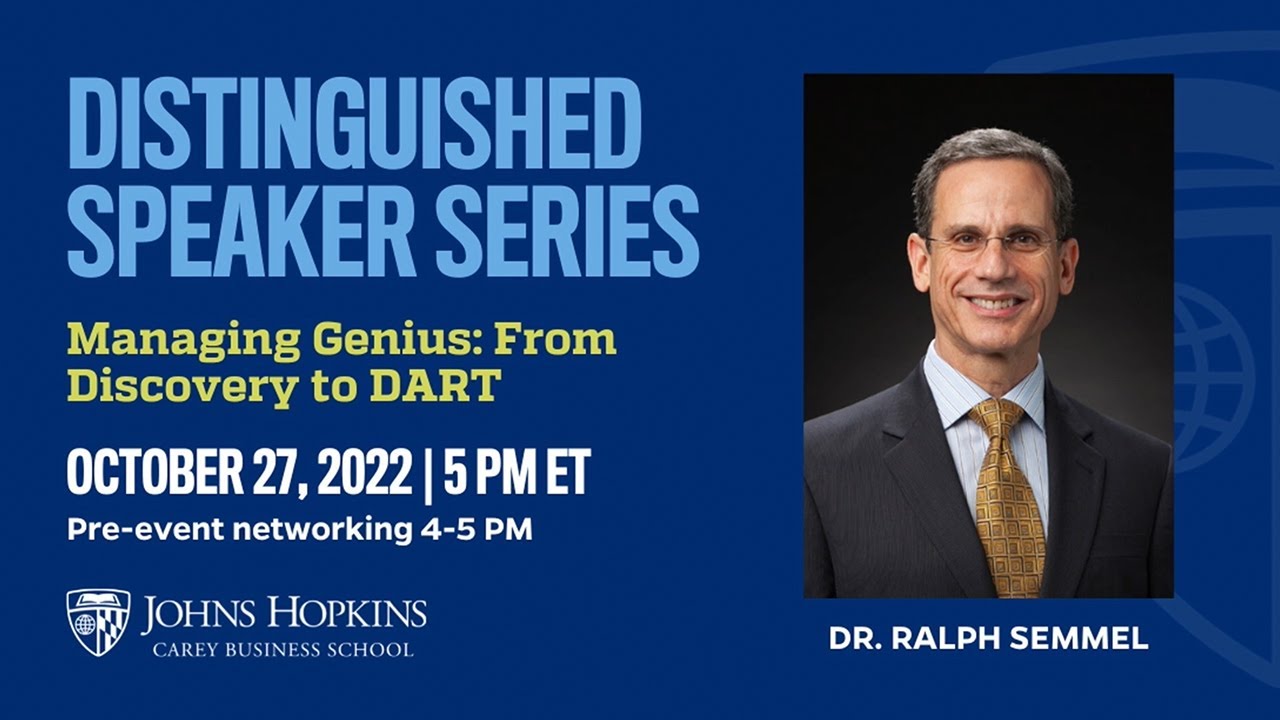 Distinguished Speaker Series: Ralph Semmel, Director, Johns Hopkins Applied Physics Laboratory