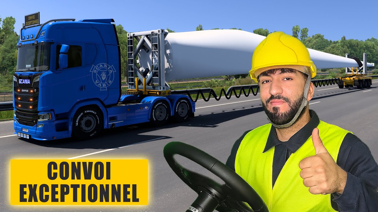 Mon PREMIER CONVOI XXL ! 😱 (ETS2 Multijoueur RP - Convoi Exceptionnel)