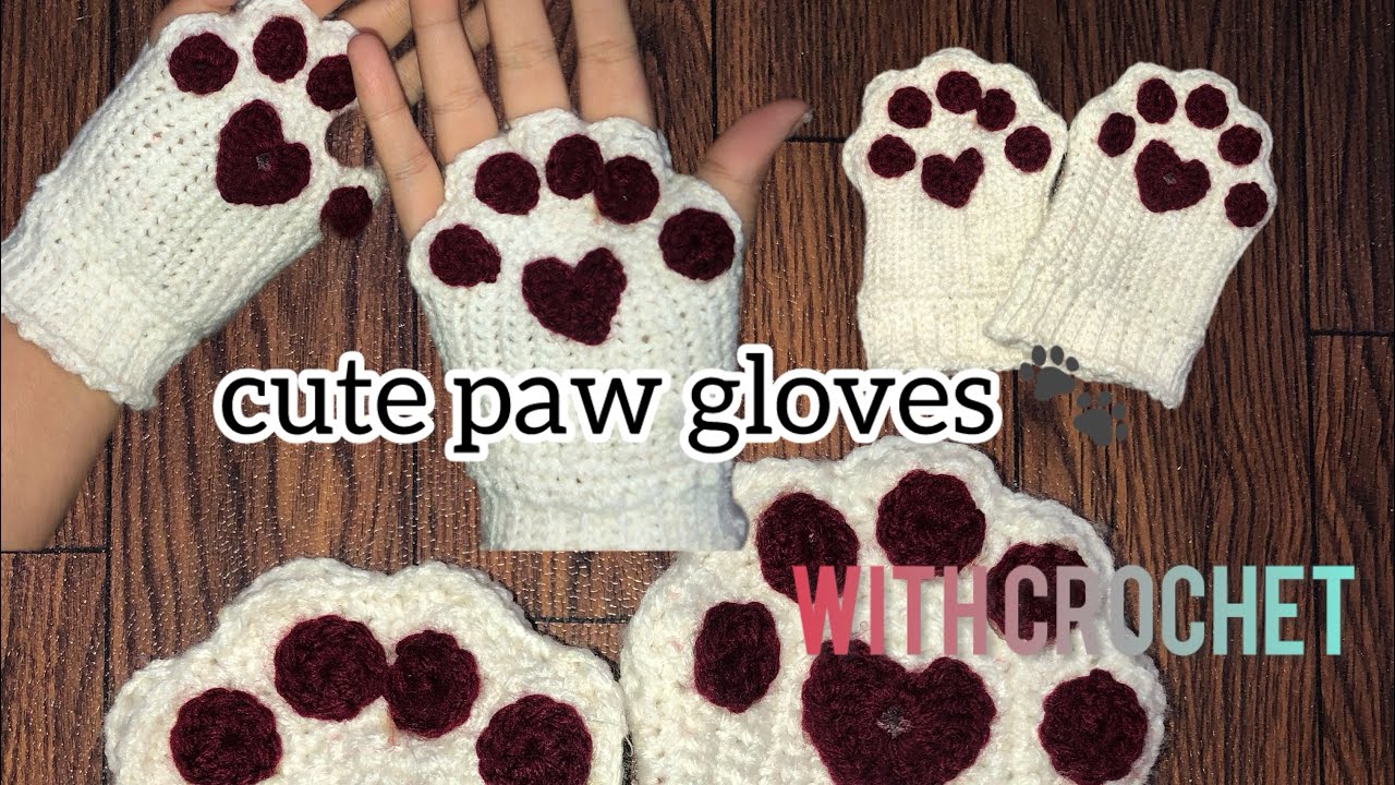 lets make cute cat paw 🐾 with crochet 🧶 