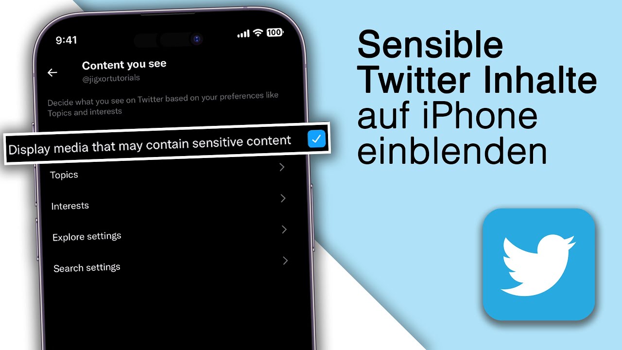 Twitter Sensible Inhalte freischalten! [iPhone & Android]