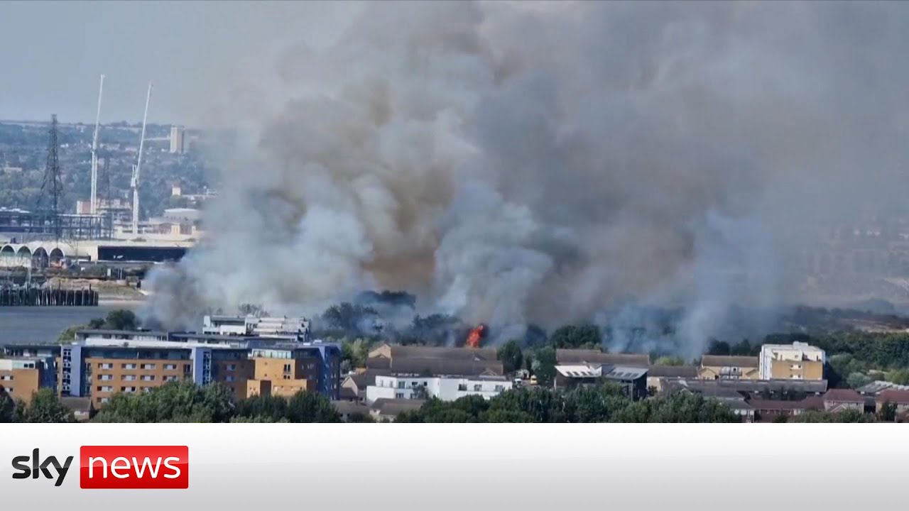 London and Surrey fires: 'Weather-related' blazes largely 'under control'