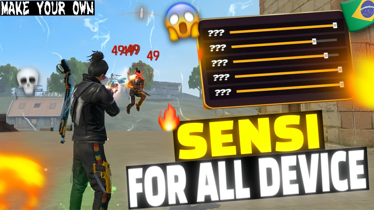 OB52 SENSITIVITY FOR 0% RECOIL 🥶🔥 | MAKE YOUR OWN SENSI 😎 | BEST SENSITIVITY FREE FIRE💀