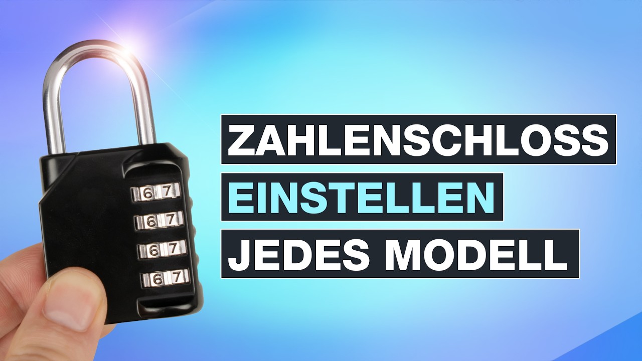 Zahlenschloss einstellen & Code &auml;ndern 🔒 Jedes Modell &ndash; Testventure