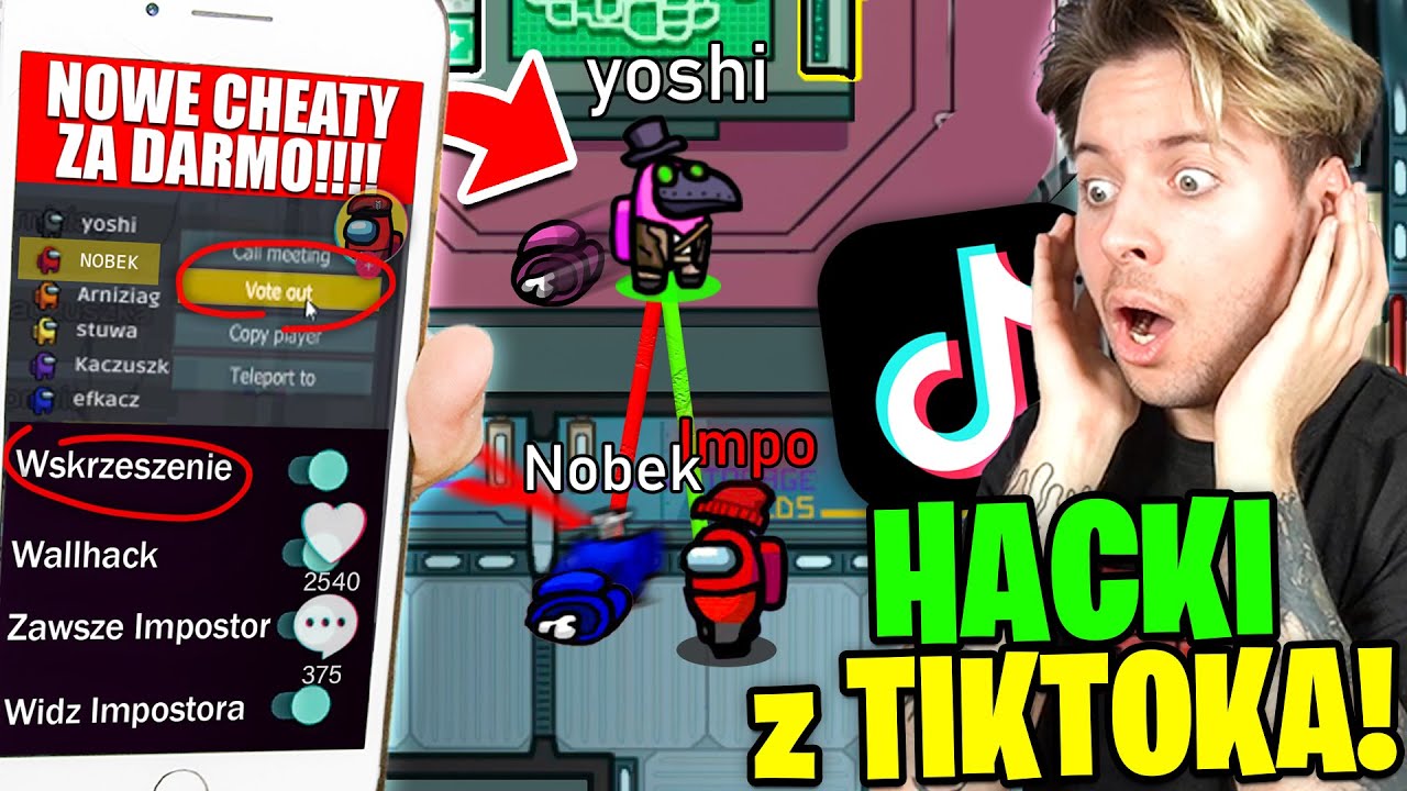 TESTUJE NOWE CHEATY z TIKTOKA w AMONG US!