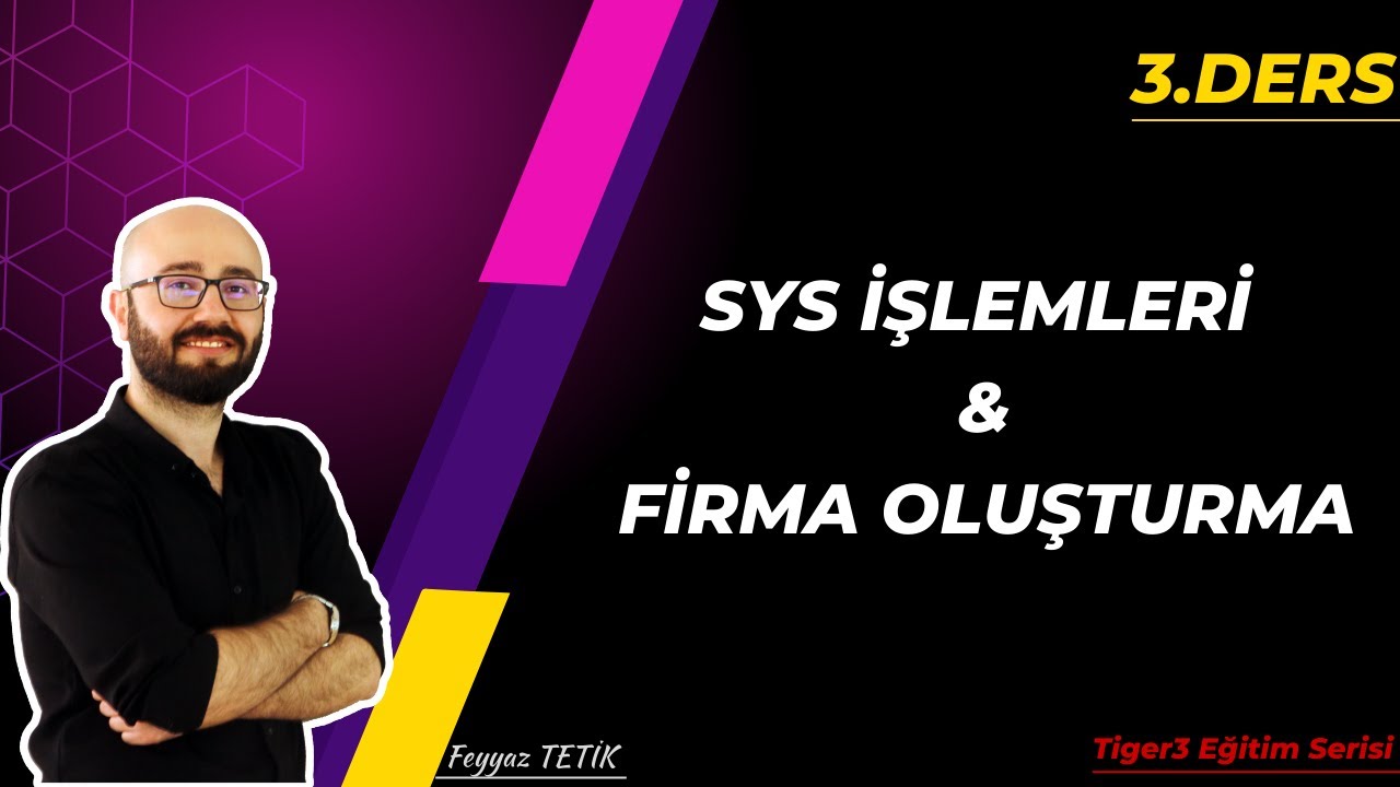 3-Sys İşlemleri ve Firma Ekleme