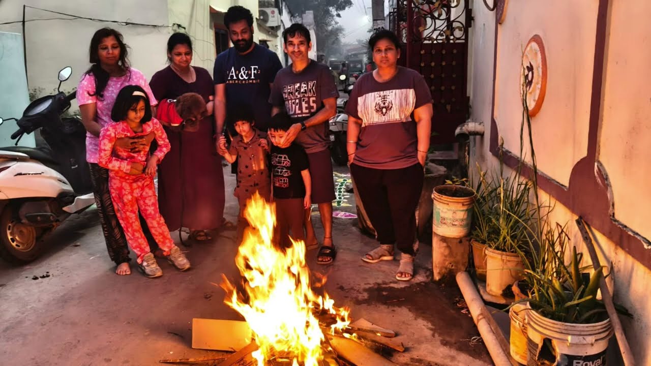 Bhogi Celebrations 🔥  Bhogi Mantalu  Sankranti Festival  #Bhogi #BhogiMantalu #AsliBharath