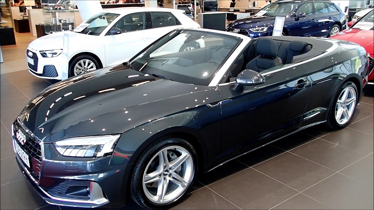 New 2020/2021 Audi A5 FACELIFT 40 TDI  190 PS Cabriolet in Manhattan grey (walkaround)