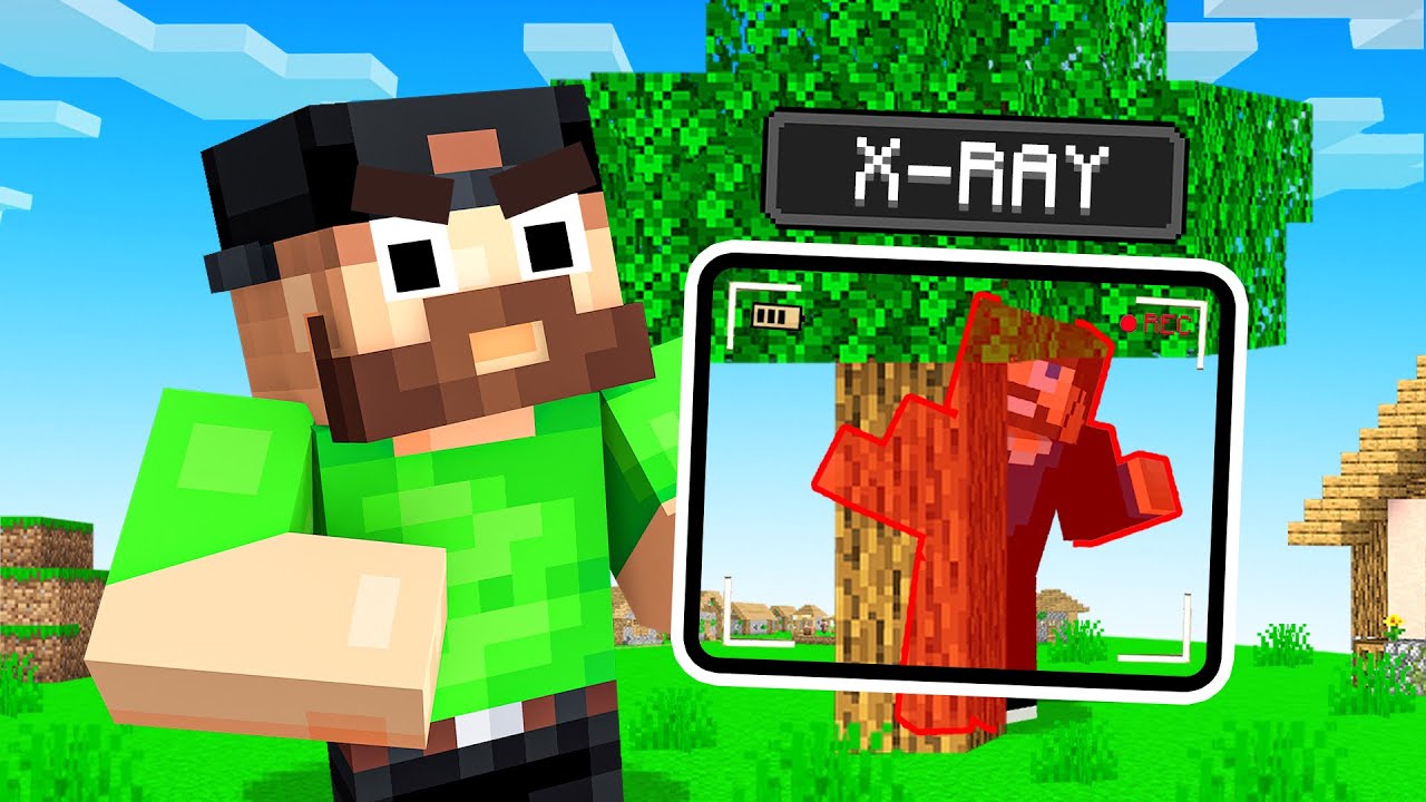 Using TRACKER POWERS in Minecraft Hide and Seek