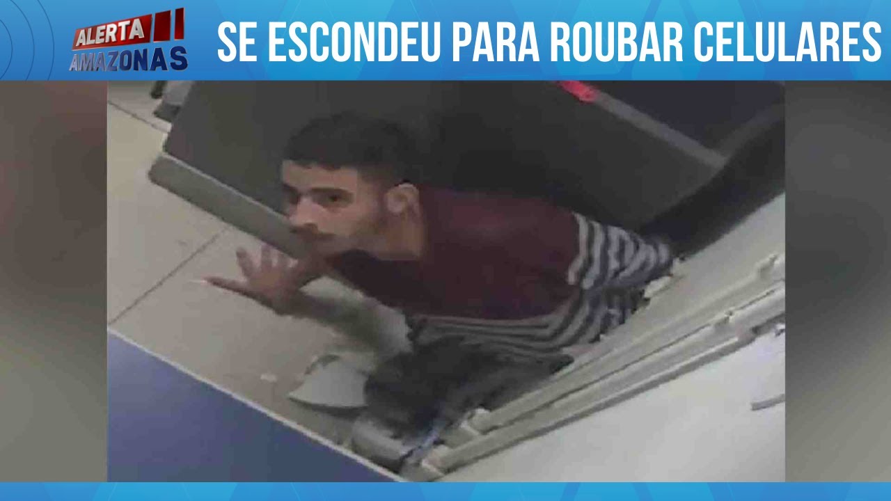 Jovem se escondeu e esperou a loja fechar para furtar 40 celulares