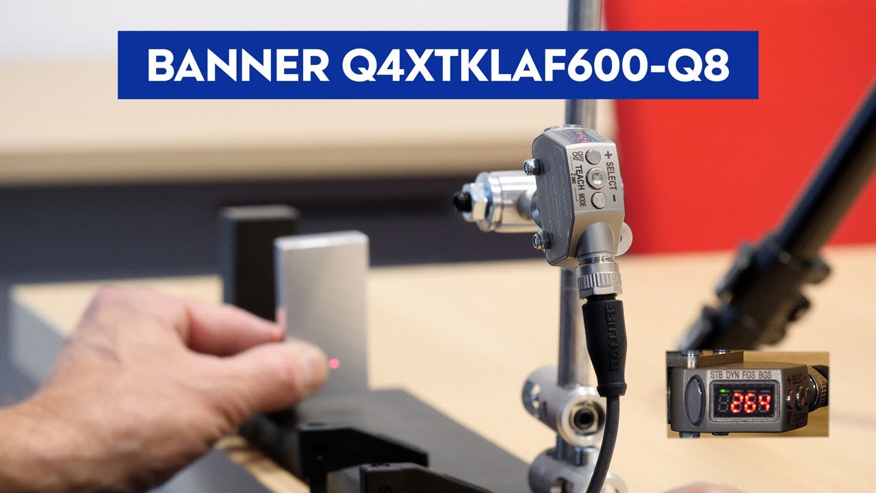 BANNER Q4XTKLAF600-Q8 - nastavenie snímača