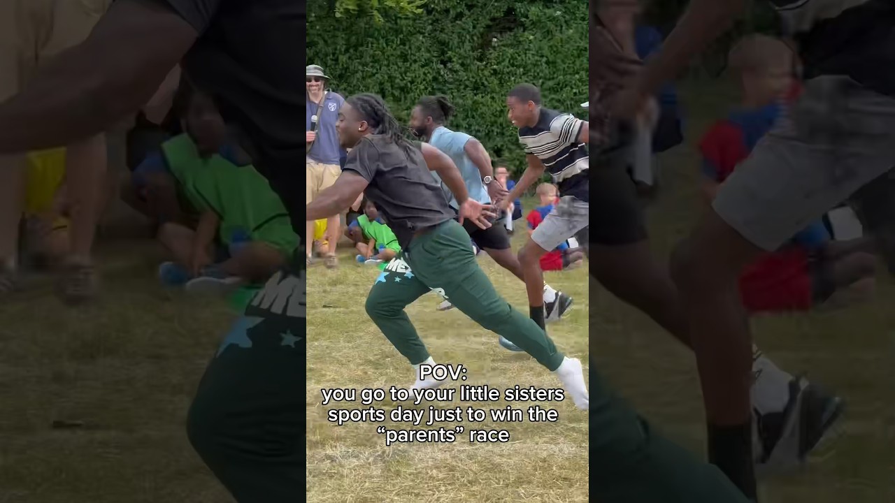 Running the parents race at your little sisters sports day 😅