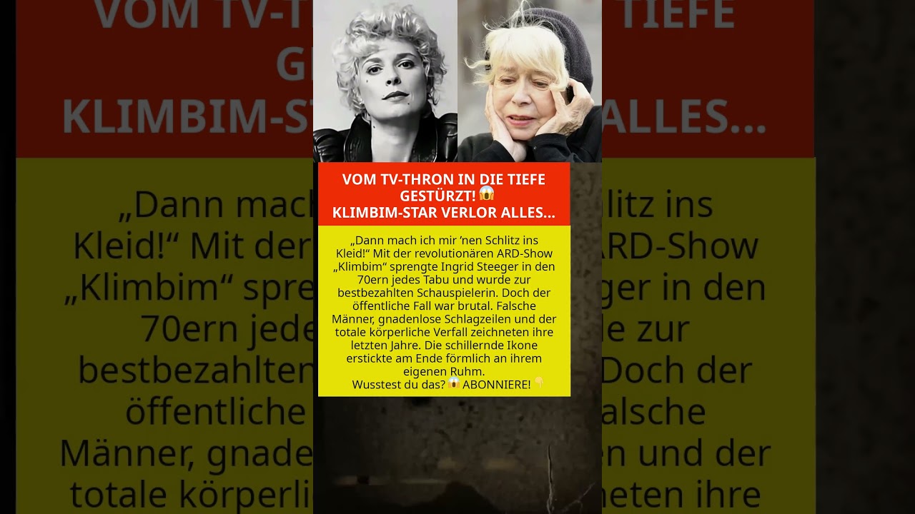 VOM TV-THRON IN DIE TIEFE GEST&Uuml;RZT! 😱 KLIMBIM-STAR VERLOR ALLES...