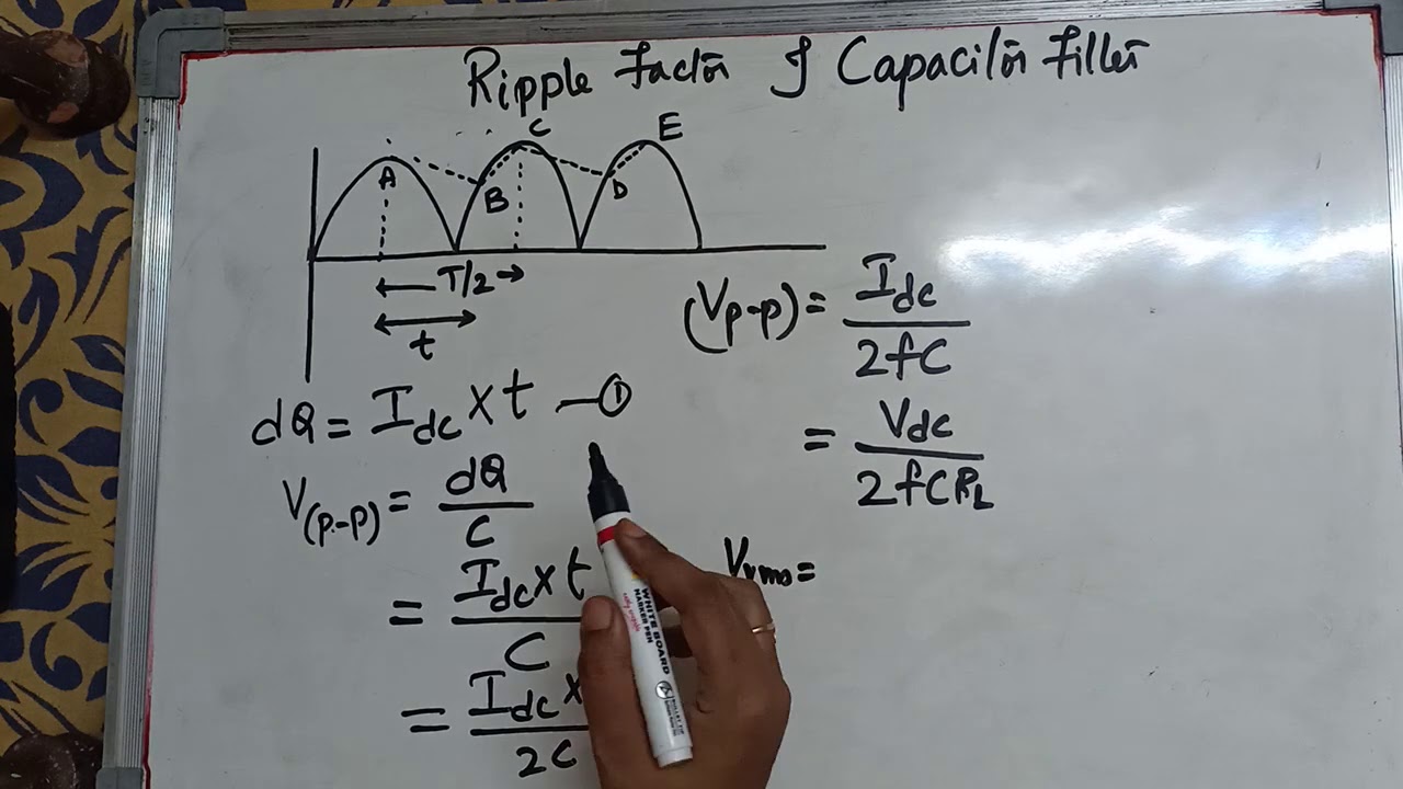 Ripple factor of Capacitor filter