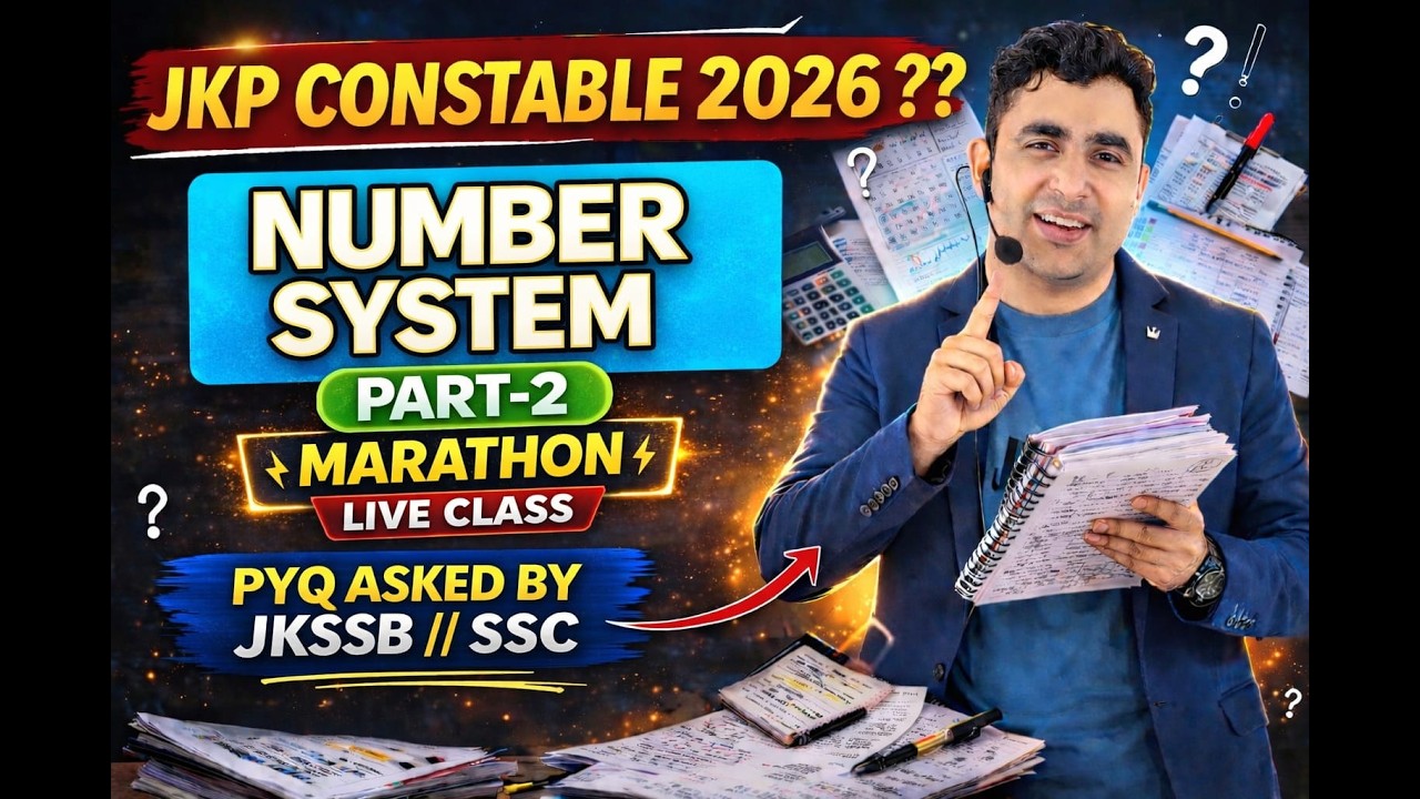 NUMBER SYSTEM PART 2A//MARATHON //LIVE //MATH CLASS  25//JKP CONSTABLE 2026 FREE BATCH