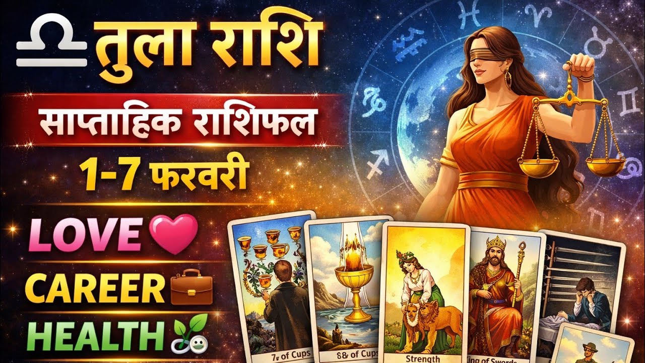 Libra ♎️ तुला राशि साप्ताहिक राशिफल 1–7 फरवरी |❤️Love Career Health Students Tarot Reading Hindi 🌈