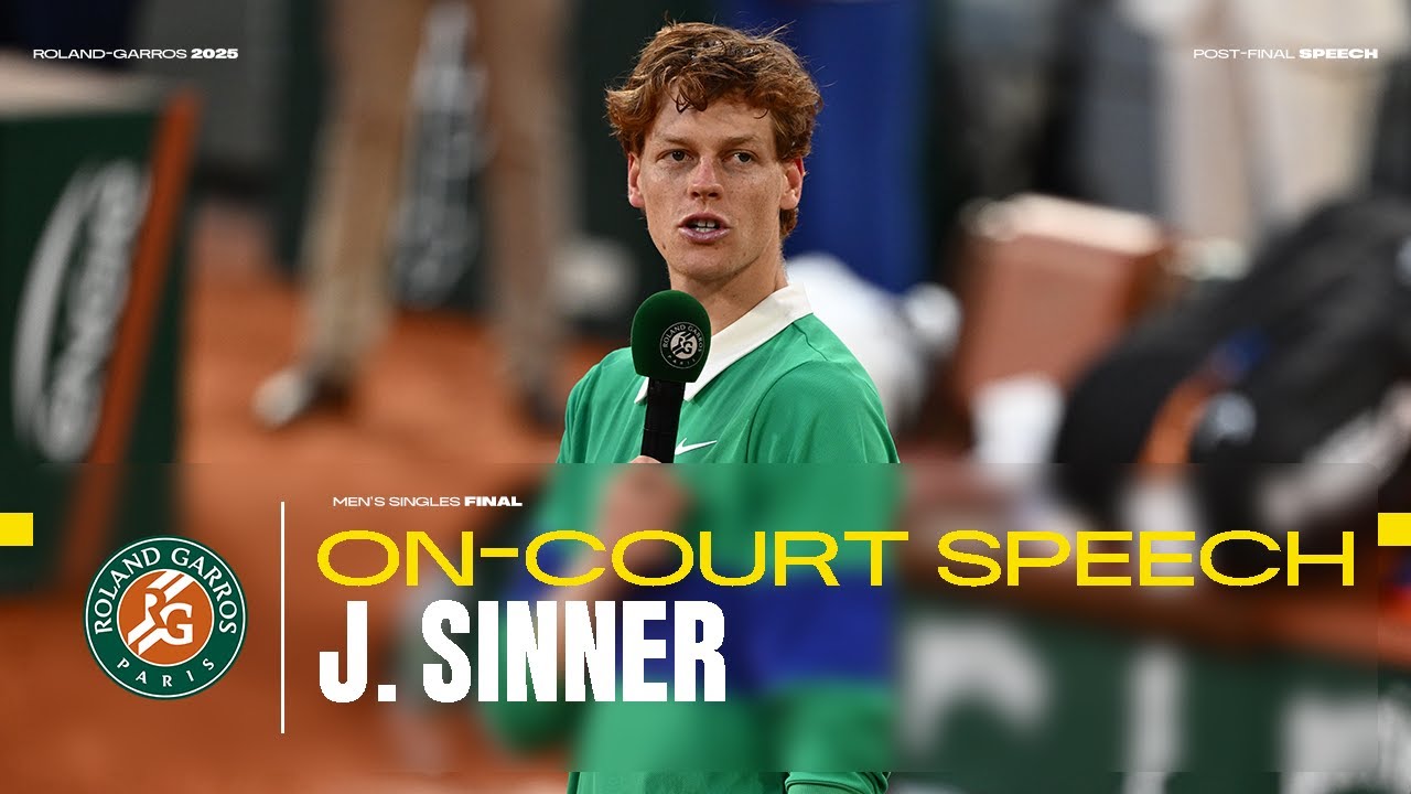 Jannik Sinner post-final speech | Roland-Garros 2025
