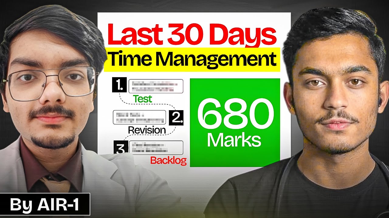 🤯NEET 2026 Last 30 Days 😱 | AIR-1 Time Management (680+ Marks) 
