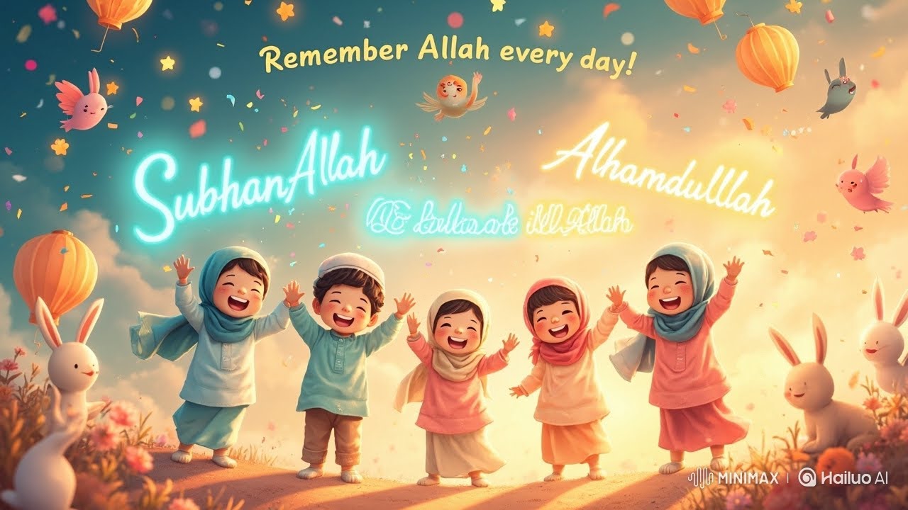 Zikr for Kids | Alhamdulillah SubhanAllah Allahu Akbar La ilaha illallah | Kid's Learning Corner