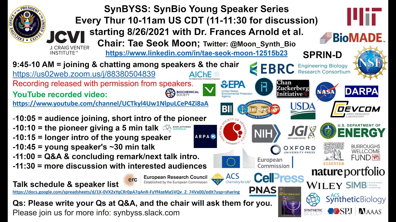 SynBYSS talks with Prof Jochen Förster at Technical U Denmark & Dr Aditya Sarnaik at Arizona State U