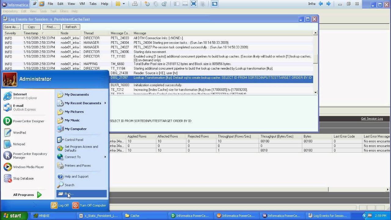 Informatica : Static Lookup Persistent Cache Files