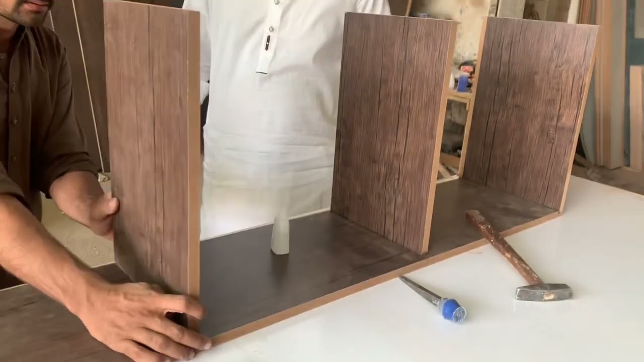 How to Make vertical shelf for media wall || MDF sheet