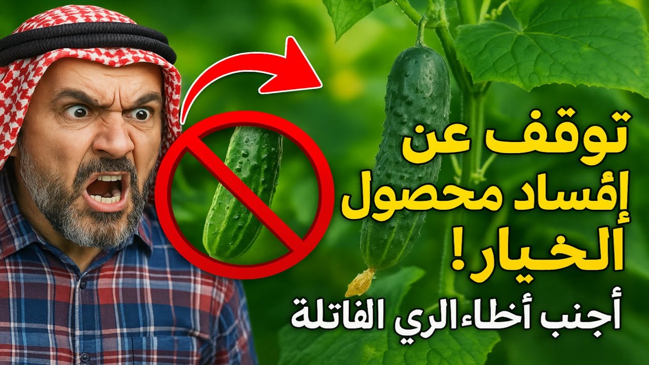 توقف عن إفساد محصول الخيار! 🚫 تعلّم كيفية الري الصحيحة وتجنب الأخطاء الخمسة القاتلة التي تدمر محصو