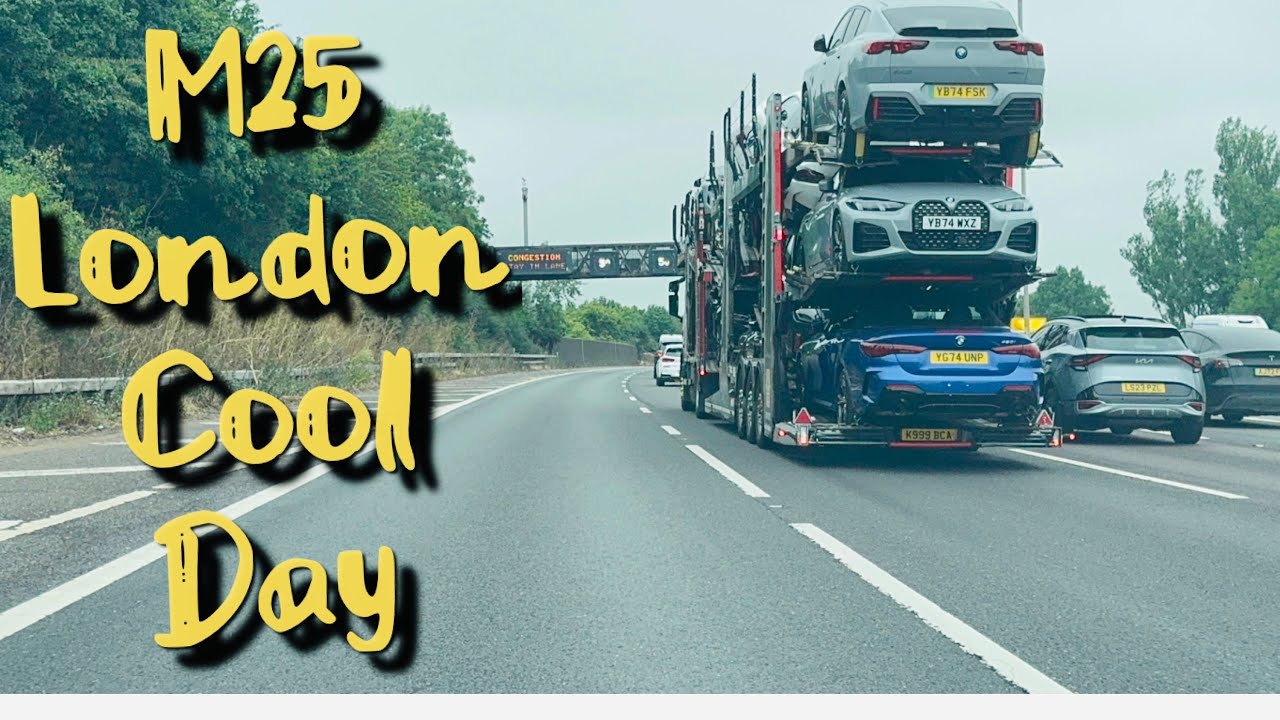 M25 London Cool Weather | Heavy Traffic | July 2025