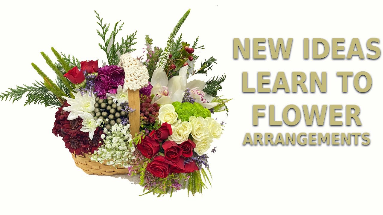 Flower Arrangement | Flower Basket 🌹 Natural rose - flower arrangement tutorial floral design,🌷🔥