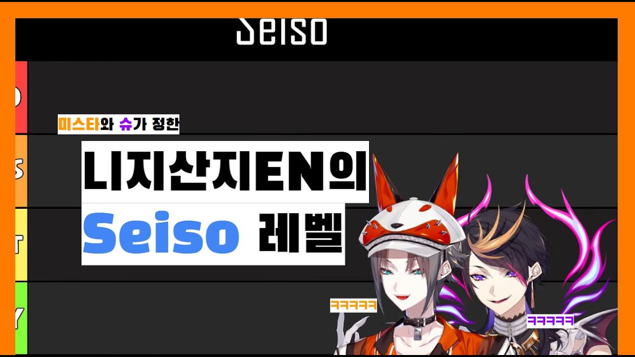 니지산지EN의 세이소 레벨 [니지산지EN, 미스타, 슈]